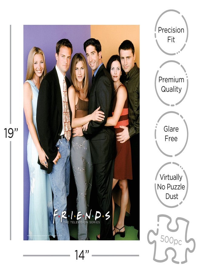 AQUARIUS Friends Cast Puzzle (500 Piece Jigsaw Puzzle) - Officially Licensed Friends TV Show Merchandise & Collectibles - Glare Free - Precision Fit - Virtually No Puzzle Dust - 14 x 19 Inches - Image 2